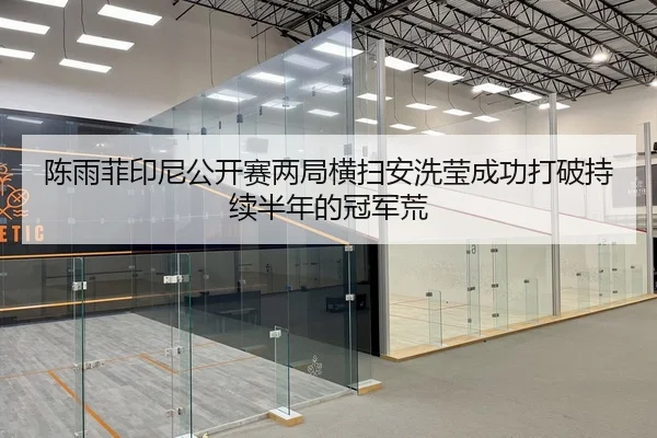 陈雨菲印尼公开赛两局横扫安洗莹成功打破持续半年的冠军荒
